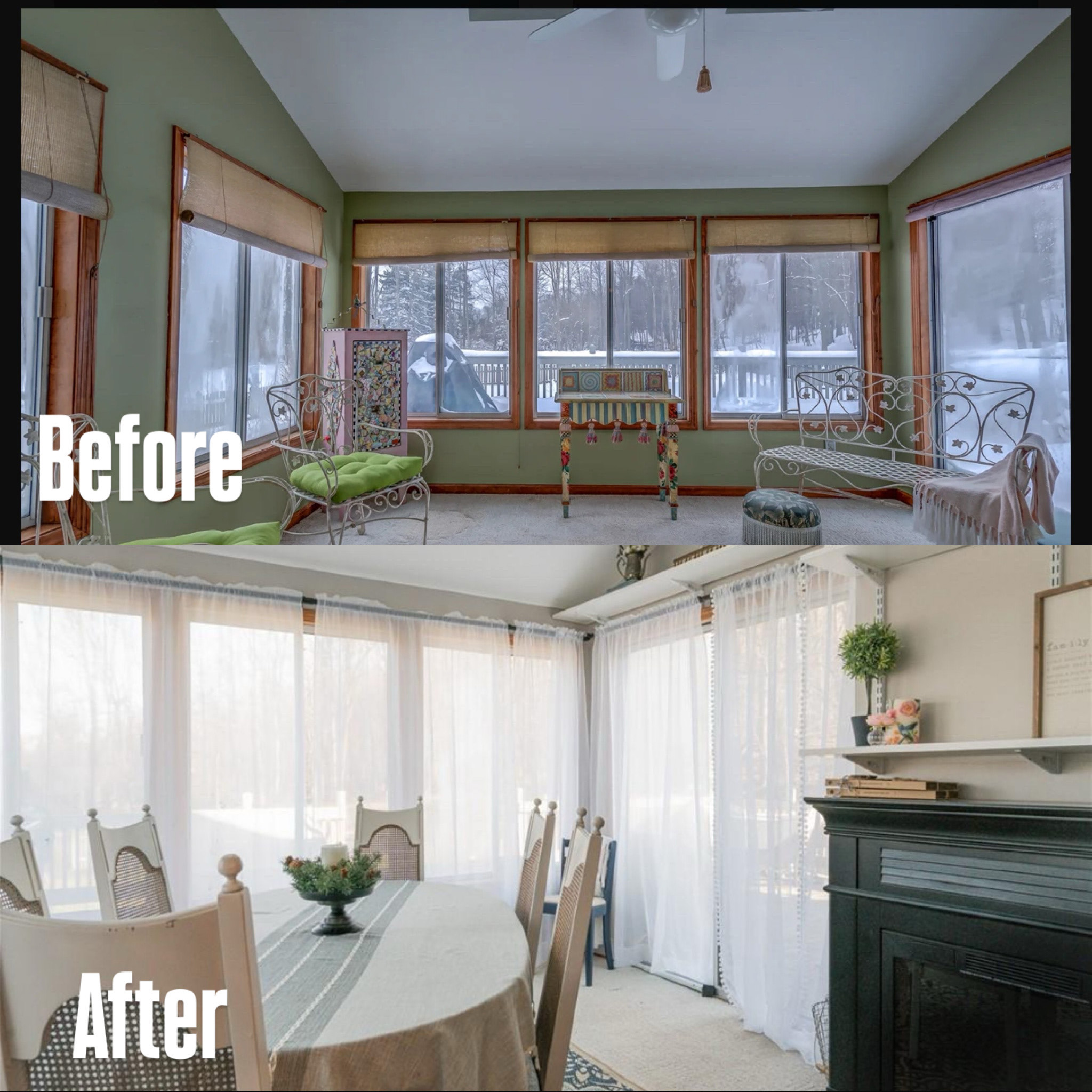 Before and After Paint Redecorate
